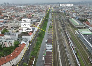 Seit 5 Jahren kämpft die Aktionsgruppe Westbahnpark gemeinsam mit den Bewohner:innen des 15. Bezirks und Anrainer:innen das Westbahnareal unverbaut zu belassen und darauf eine großflächige Parkanlage zu schaffen. Foto: Benedikt Safer