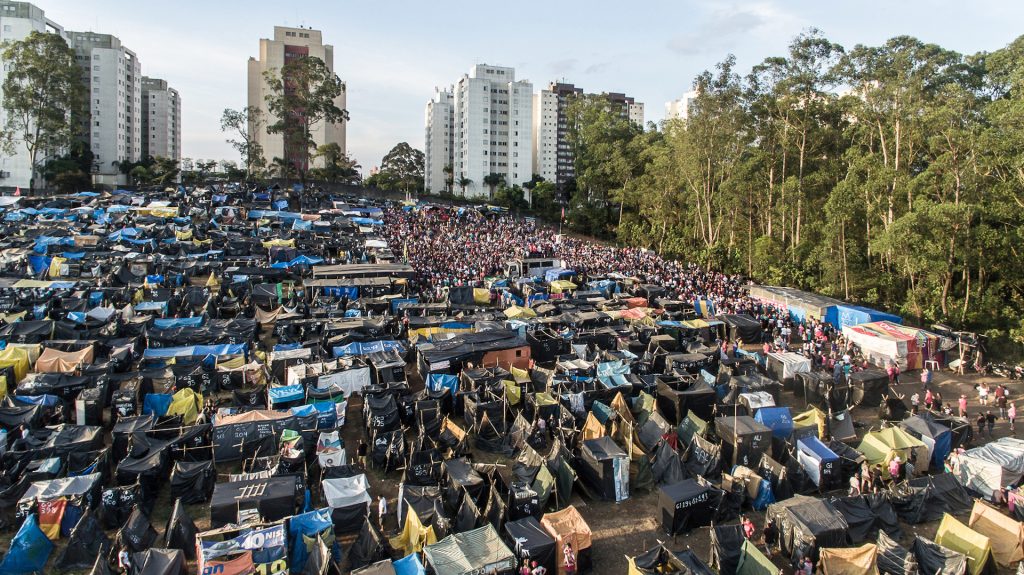 MTST-Protestcamp „Povo Sem Medo“, São Paulo, Brasilien, 2017–2018 Foto: Mídia Ninja, 1. Oktober 2017