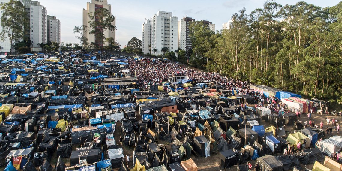 MTST-Protestcamp „Povo Sem Medo“, São Paulo, Brasilien, 2017–2018 Foto: Mídia Ninja, 1. Oktober 2017