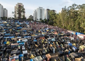 MTST-Protestcamp „Povo Sem Medo“, São Paulo, Brasilien, 2017–2018 Foto: Mídia Ninja, 1. Oktober 2017